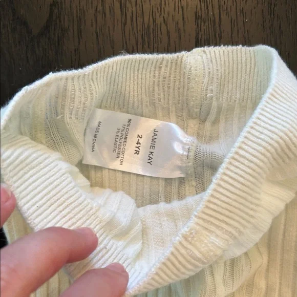 Jamie Kay & Ruffle Butts Ribbed Tights Trio - Black, Cream, Tan - Picture 5 of 7